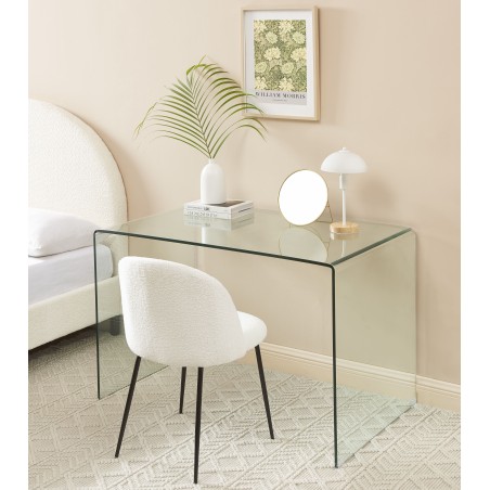 GINZA tempered glass transparent desk 47.24 inches