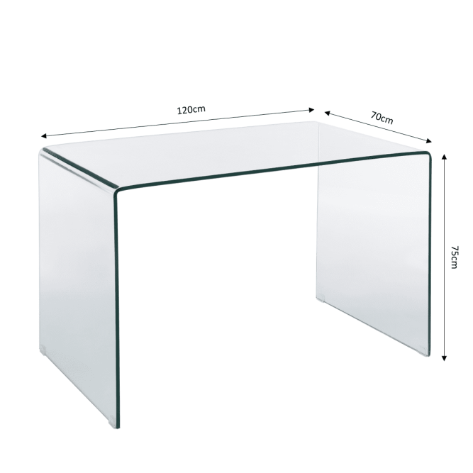 GINZA tempered glass transparent desk 47.24 inches GINZA tempered glass transparent desk 47.24 inches