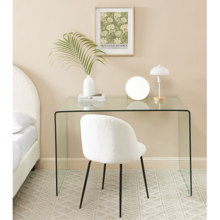 GINZA tempered glass transparent desk 47.24 inches