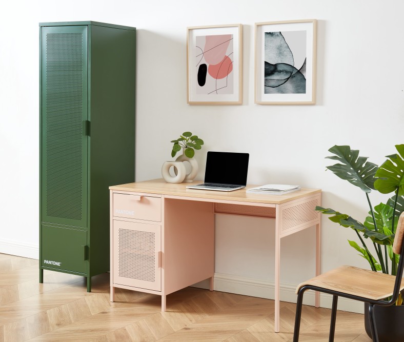 PANTONE metal blush pink desk 47.24 inches PANTONE metal blush pink desk 47.24 inches