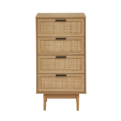 AMANA rattan cane 4-drawer chest 19.69 inches