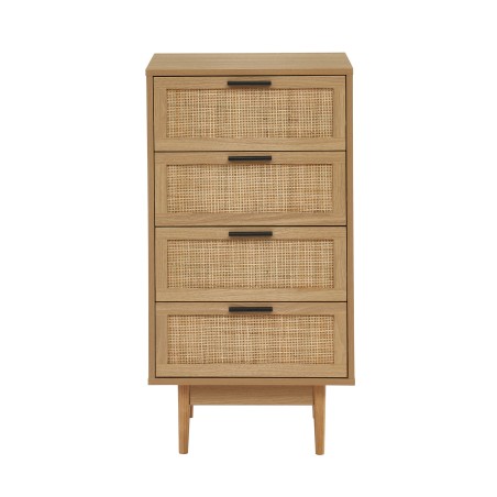AMANA rattan cane 4-drawer chest 19.69 inches