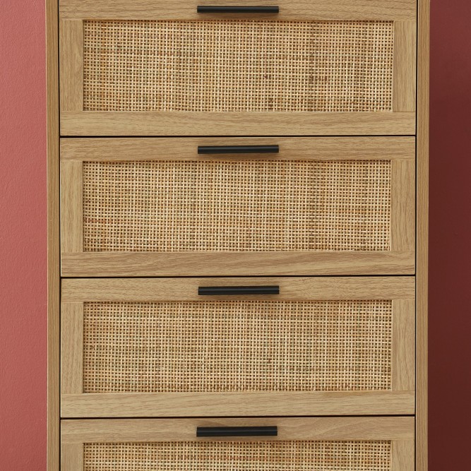 AMANA rattan cane 4-drawer chest 19.69 inches AMANA rattan cane 4-drawer chest 19.69 inches