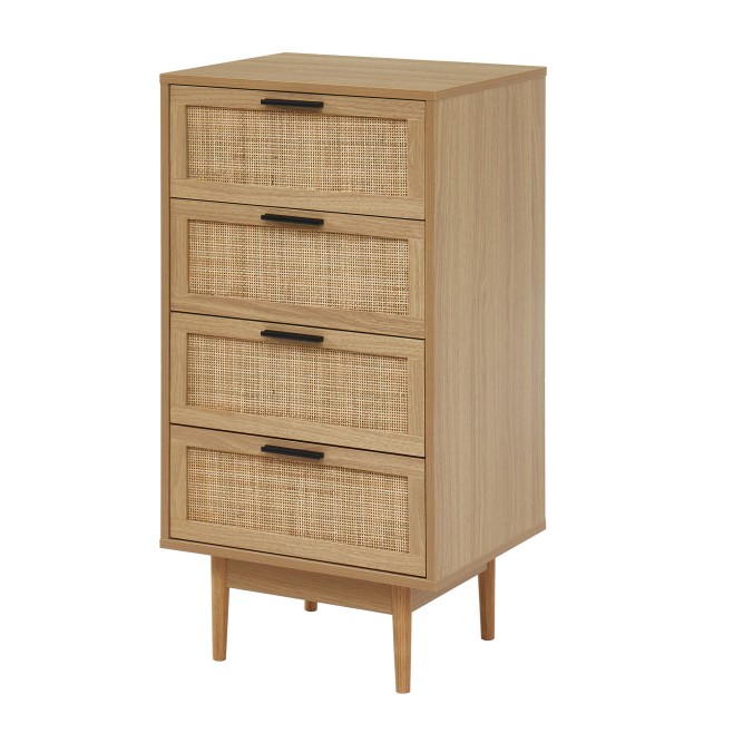 AMANA rattan cane 4-drawer chest 19.69 inches AMANA rattan cane 4-drawer chest 19.69 inches