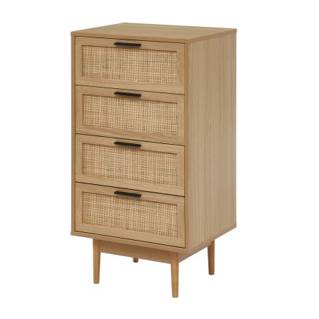 AMANA rattan cane 4-drawer chest 19.69 inches