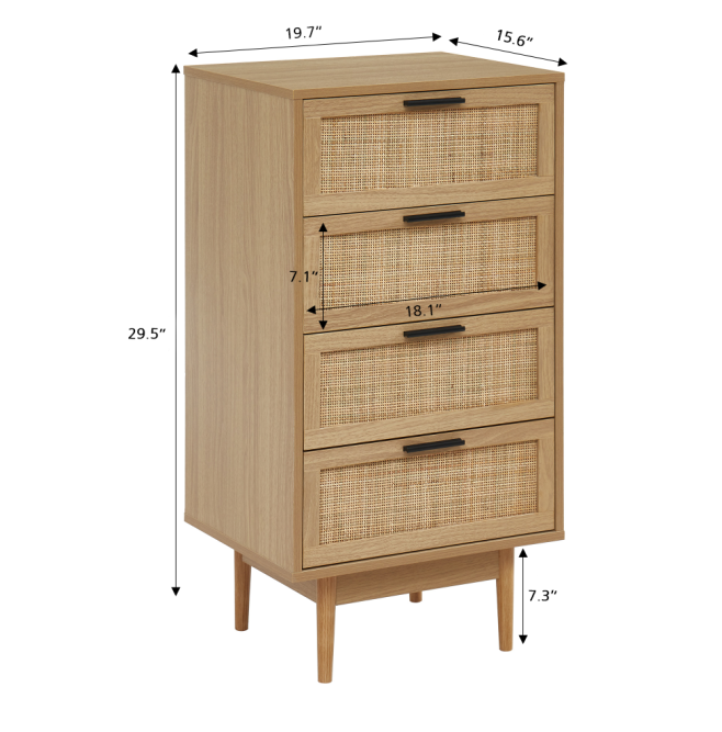 AMANA rattan cane 4-drawer chest... AMANA rattan cane 4-drawer chest...
