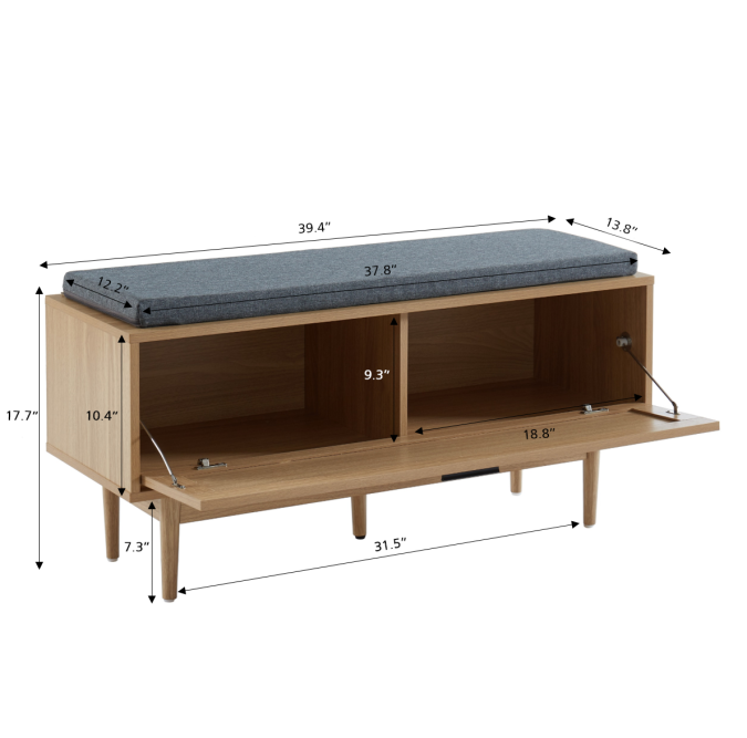 AMANA rattan cane shoe bench 39.37... AMANA rattan cane shoe bench 39.37...