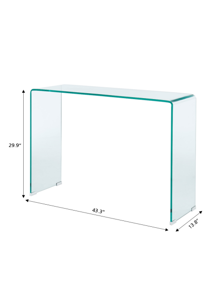 GINZA tempered glass transparent console 43.31 inches