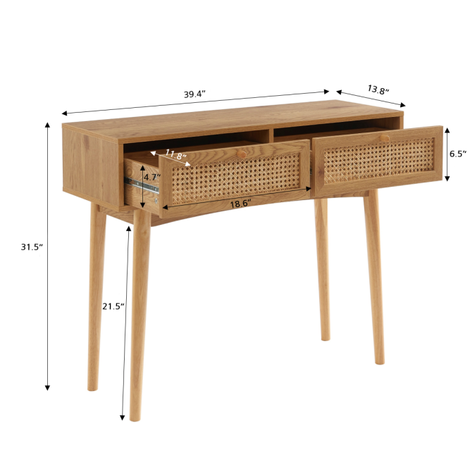 INES oak effect and rattan cane... INES oak effect and rattan cane...