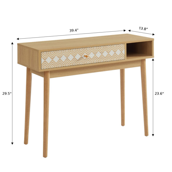 LEIKA white and oak effect console 1... LEIKA white and oak effect console 1...