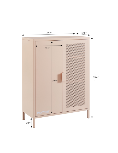 PANTONE metal blush pink buffet h39.37 inches