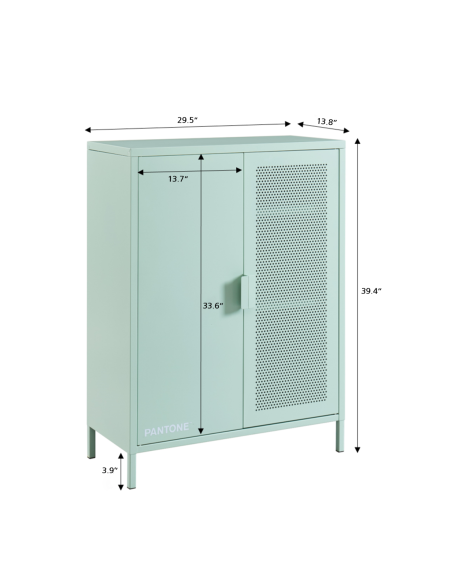 PANTONE sideboard mint green metal h39.37 inches