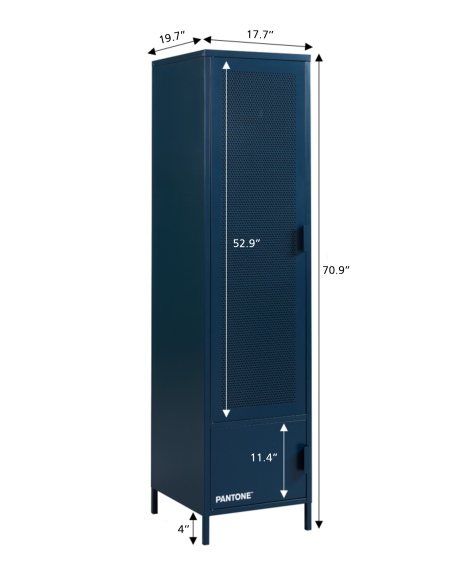 PANTONE locker room in midnight blue metal h180cm