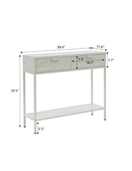 PANTONE console sand beige metal 39.37 inches