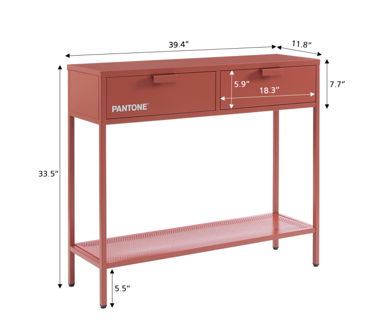 PANTONE console terracotta metal... PANTONE console terracotta metal...