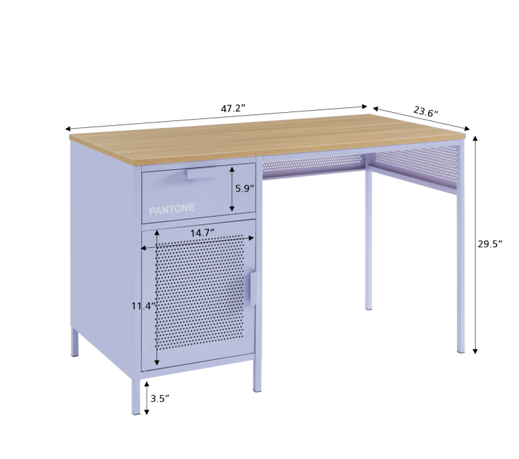 PANTONE desk lilac metal 47.24 inches PANTONE desk lilac metal 47.24 inches