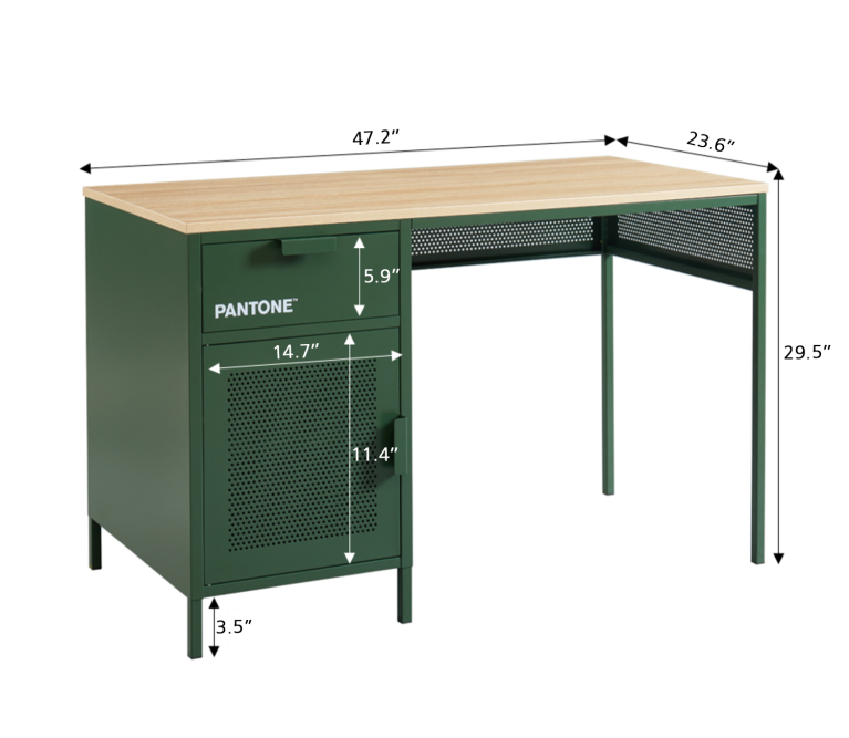 PANTONE metal khaki desk 47.24 inches PANTONE metal khaki desk 47.24 inches