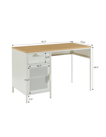 PANTONE metal beige sand desk 47.24 inches