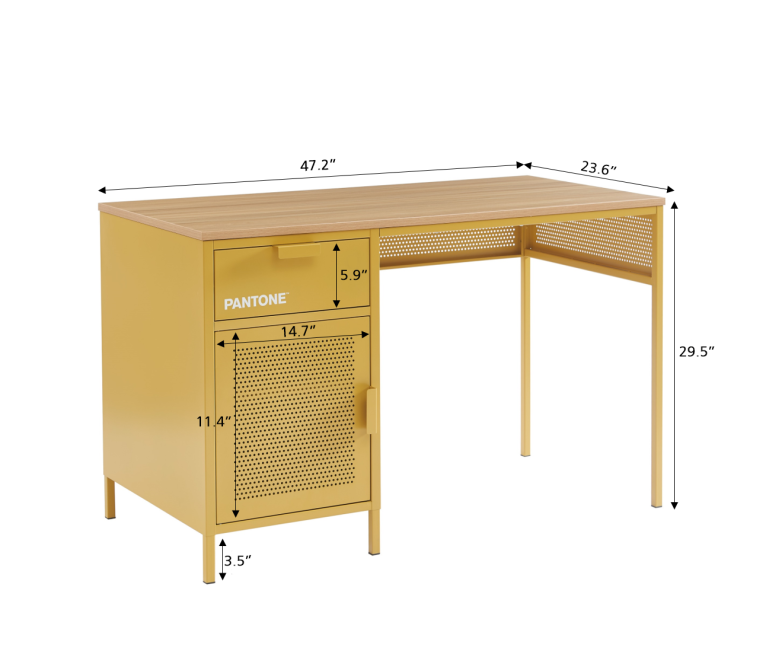 PANTONE desk mustard yellow metal... PANTONE desk mustard yellow metal...