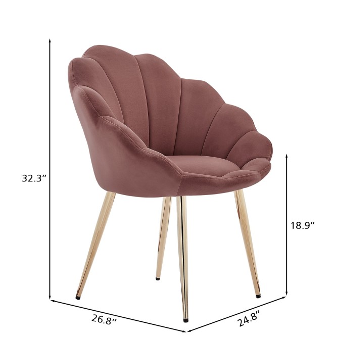 CORAIL pink velvet armchair with gold... CORAIL pink velvet armchair with gold...