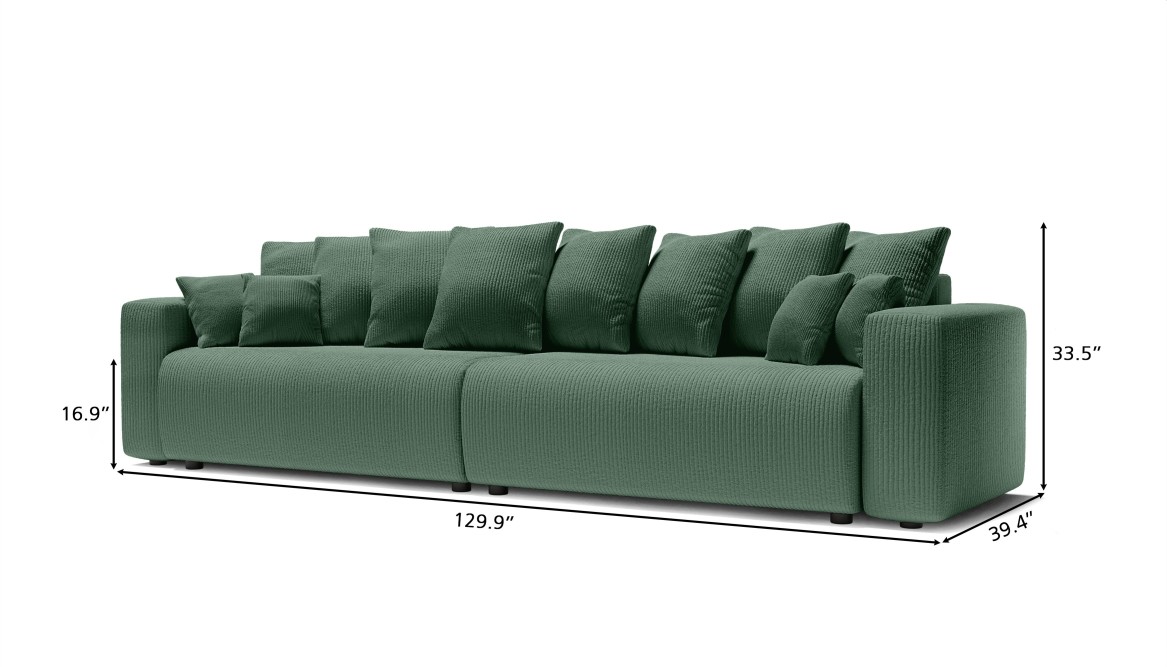 XL LEA straight convertible sofa...