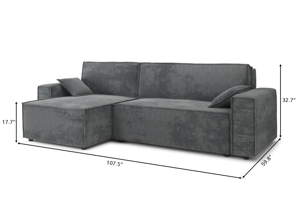 MARIUS corner convertible sofa mouse...