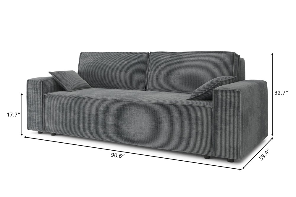 MARIUS straight convertible sofa...