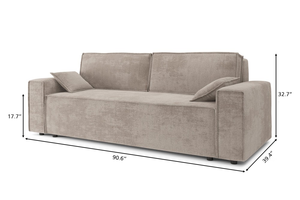 MARIUS straight convertible sofa...