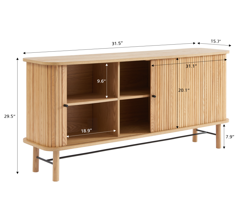 ERNEST ash tambour door buffet