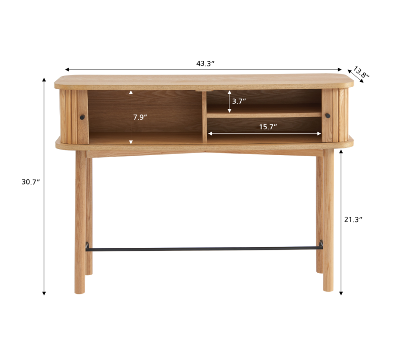 ERNEST ash tambour door console ERNEST ash tambour door console