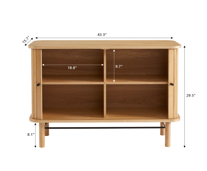 ERNEST ash sideboard revolving doors...
