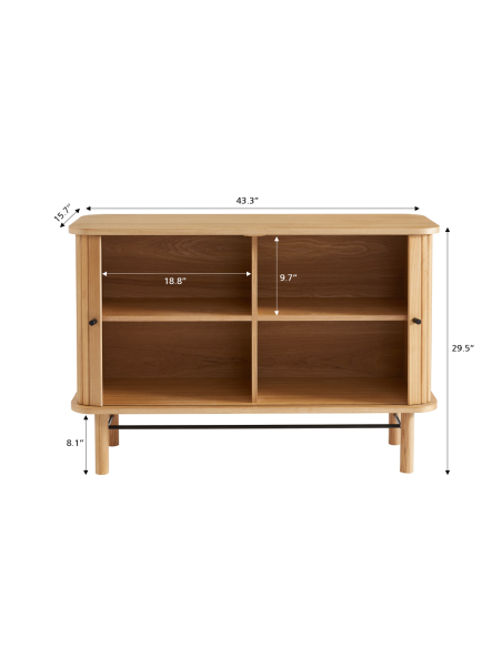ERNEST ash sideboard revolving doors 43.30 inches