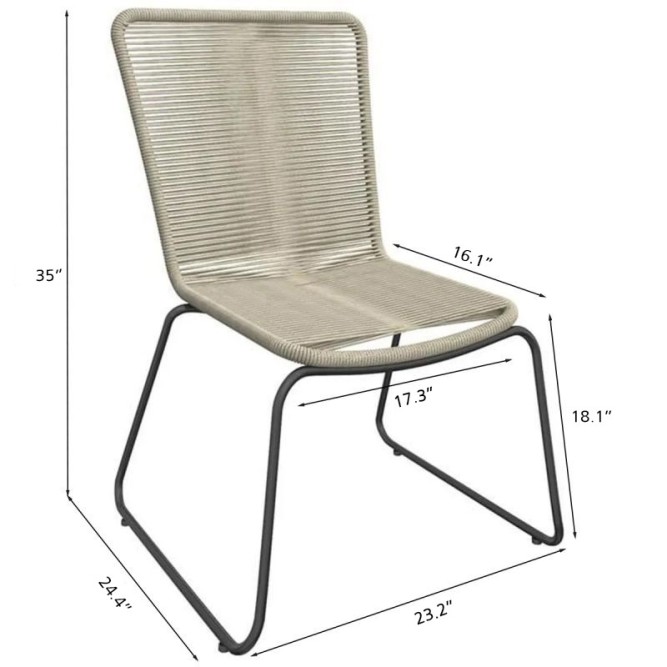 Set of 6 ERIN garden chairs metal and... Set of 6 ERIN garden chairs metal and...