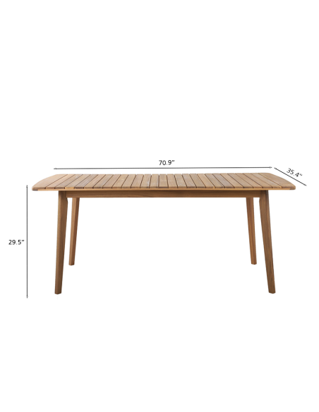 PERLA acacia wood garden table 70.87 inches