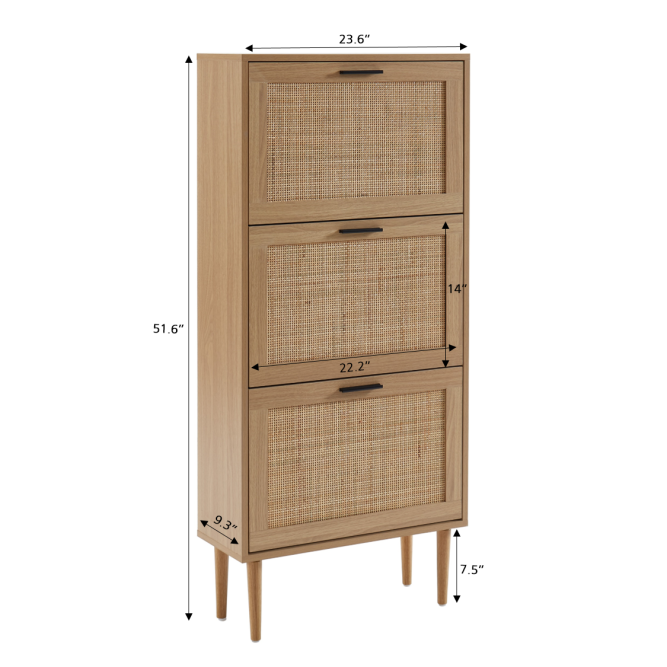 AMANA rattan cane shoe cabinet 3... AMANA rattan cane shoe cabinet 3...