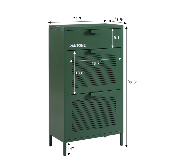 PANTONE shoe cabinet khaki metal... PANTONE shoe cabinet khaki metal...