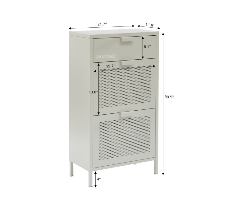 PANTONE shoe cabinet sand beige metal... PANTONE shoe cabinet sand beige metal...