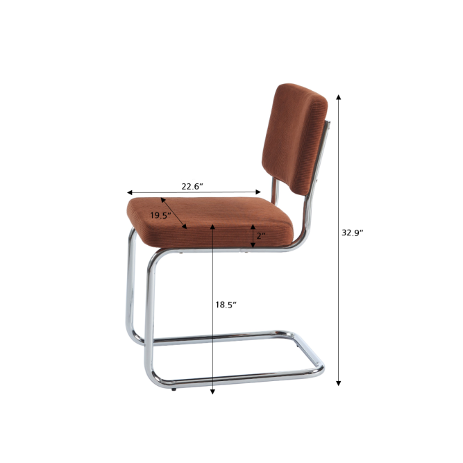Set of 2 JACK chairs ribbed sienna... Set of 2 JACK chairs ribbed sienna...