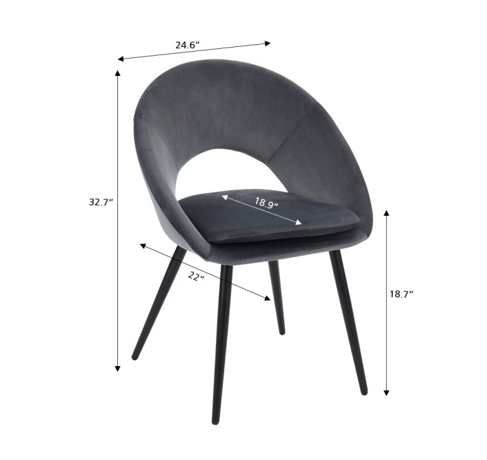 LEONIE chair black velvet black metal... LEONIE chair black velvet black metal...