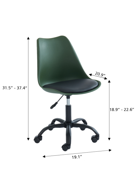 PANTONE khaki rolling office chair