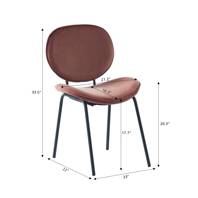 Set of 2 SHEILA chairs pink velvet... Set of 2 SHEILA chairs pink velvet...