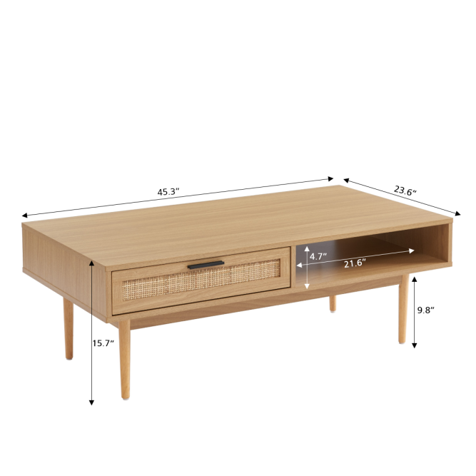 AMANA coffee table with oak effect... AMANA coffee table with oak effect...