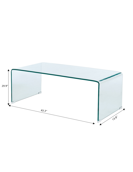 GINZA tempered glass coffee table 47.24 inches