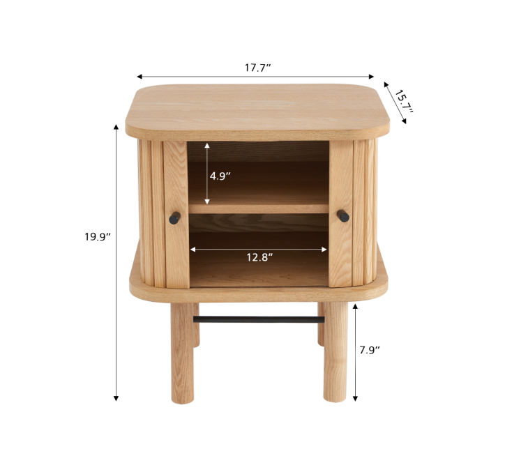 ERNEST ash bedside table with... ERNEST ash bedside table with...
