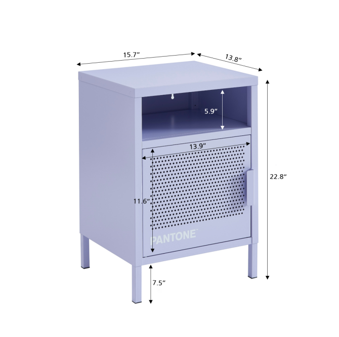 PANTONE bedside table lilac metal... PANTONE bedside table lilac metal...