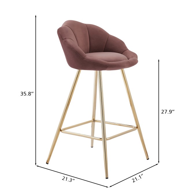 Set of 2 CORAIL stools pink velvet... Set of 2 CORAIL stools pink velvet...