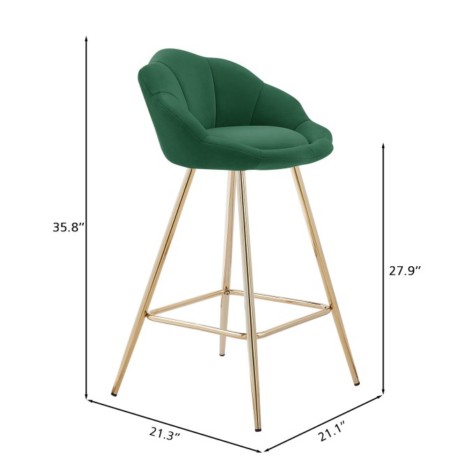 Set of 2 CORAIL stools in fir green... Set of 2 CORAIL stools in fir green...