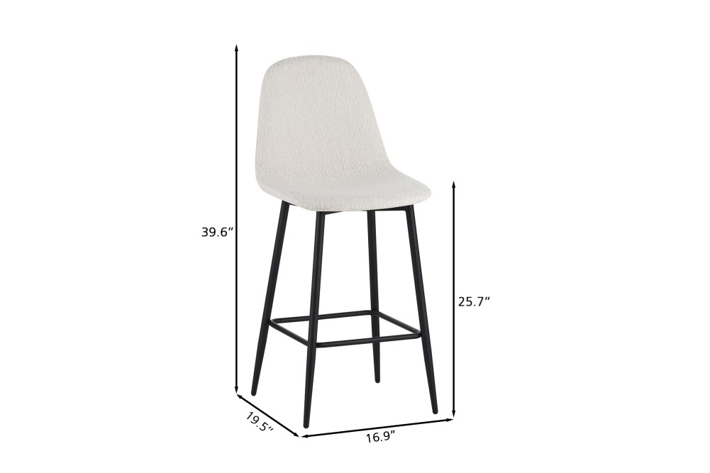 Set of 2 LENA stools in white terry... Set of 2 LENA stools in white terry...