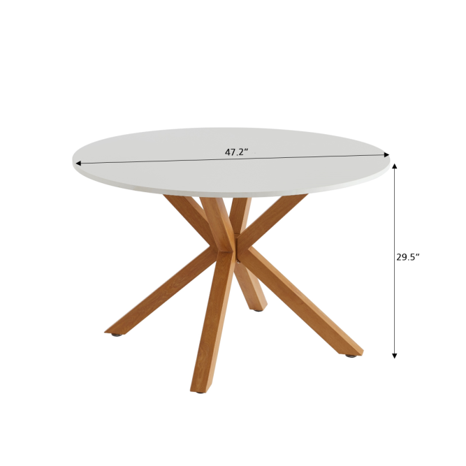 HARRY round white and oak effect...