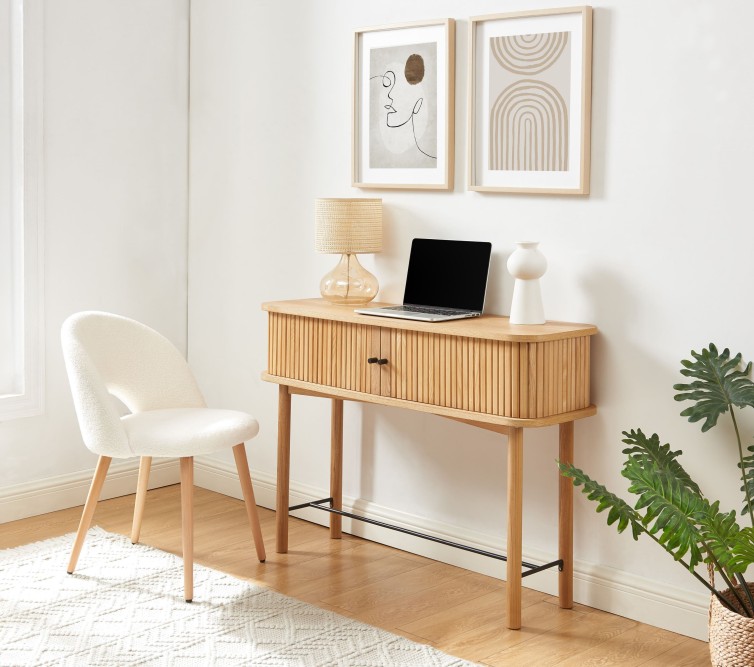 ERNEST ash tambour door console ERNEST ash tambour door console